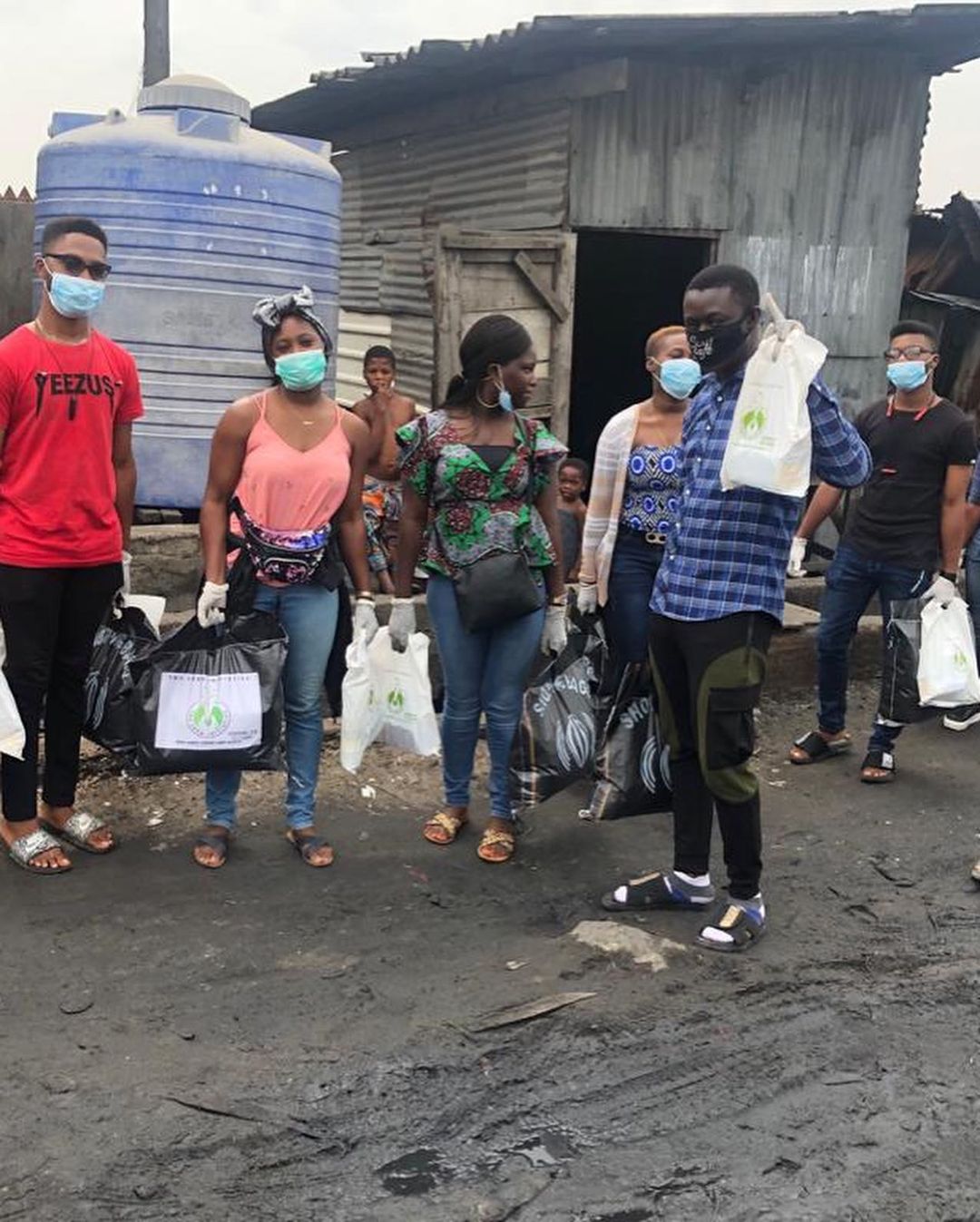 Relief packages organized for families in the Ilaje community during COVID-19.